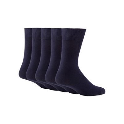 Set of five navy odour-free socks